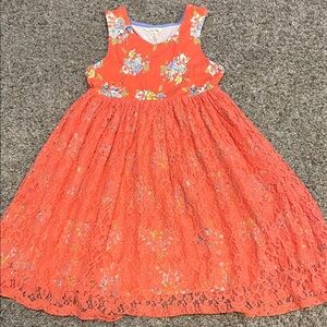 Matilda Jane Orange Floral Lace Kids Dress